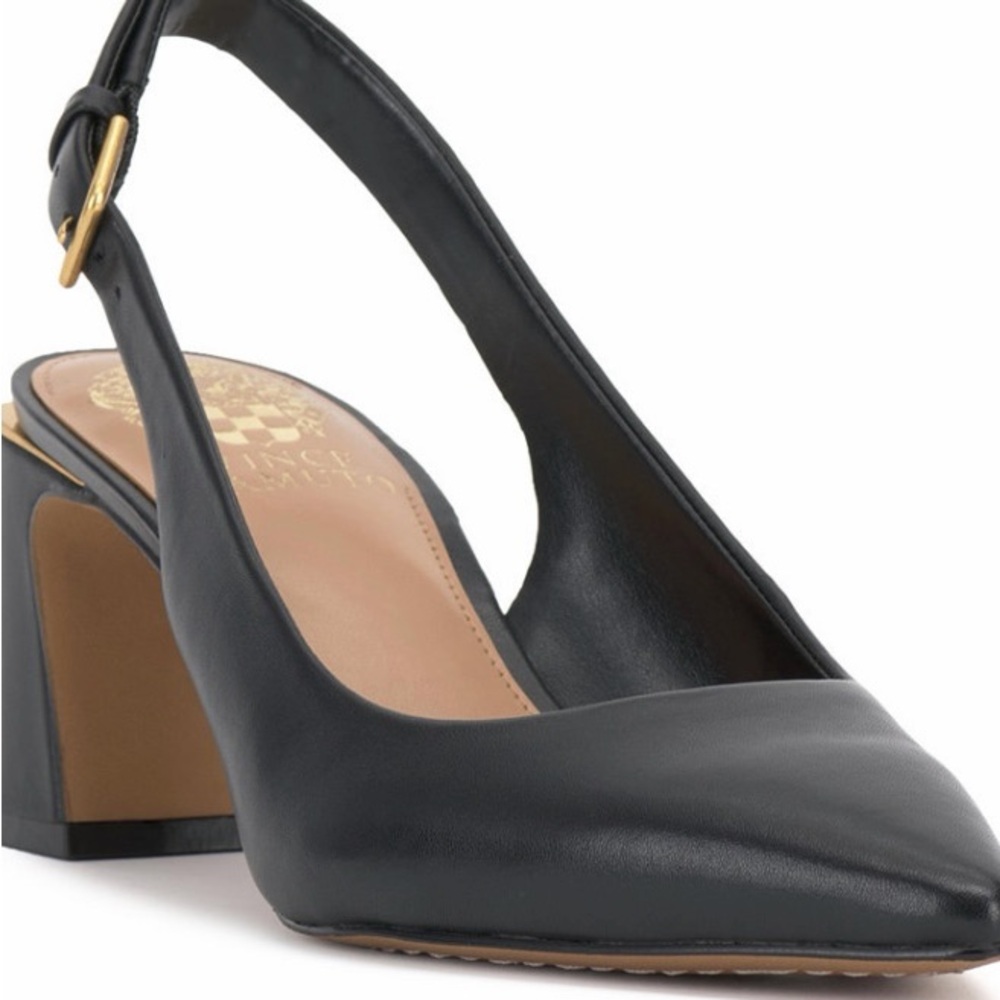 Vince Camuto Black Leather Slingback Heels/Pumps brand New size 7